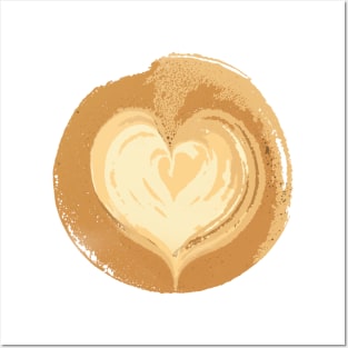 Latte heart Posters and Art